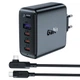 Сетевое зарядное устройство ACEFAST A37 PD100W (3 TYPE-C / USB/ 5A) + Type-C-Type-C, Black - изображение 1