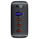 Сетевое зарядное устройство ACEFAST A37 PD100W (3 TYPE-C / USB/ 5A) + Type-C-Type-C, Black - изображение 3