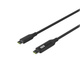 Kabel Ubiquiti USB-C with Charge Display 1 m Black (UACC-CABLE-USB-100W-1M-BK) - obraz 3