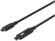 Kabel Ubiquiti USB-C with Charge Display 2 m Black (UACC-CABLE-USB-100W-2M-BK) - obraz 3