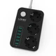 Сетевой удлинитель LDNIO SE3631 НА 3 розетки 6 USB 1,6м Black-Gray - изображение 2