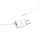 Мережевий зарядний пристрій Hoco C80A USB, 3.1A PD, QC3.0 18W Type-C-Type-C 1m, White - зображення 4