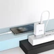 Мережевий зарядний пристрій Hoco C80A USB, 3.1A PD, QC3.0 18W Type-C-Type-C 1m, White - зображення 5