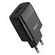 Сетевое зарядное устройство Hoco C72Q USB 2A QC3.0 18W без кабеля Black - изображение 1