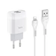 Мережевий зарядний пристрій Hoco C73A 2 Usb 2.4A Lightning 1m, White - зображення 1