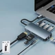 USB HUB адаптер Remax RU-U91 3 USB / Type-C PD / HDMI 4K / SD / TF / AUX / RJ-45 9 in 1, Gray - зображення 3