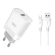 Сетевое зарядное устройство XO L63 USB 2.4A QC3.0 Micro 1м White - изображение 1