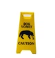 Мини-табличка Dog Vomit Caution, декоративный знак-прикол, 10 см, жёлтый - изображение 2