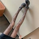 Колготки сетка с рисунком женские one size черный - изображение 3