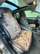 Накидка на сидіння автомобіля 2 шт. (універсальна) тепла з вовни колір коричневий - изображение 1