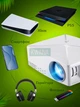 Мультимедийный смарт мини проектор с динамиком, домашний, портативный, WiFi, Android, для мобильных устройств, белый - изображение 6