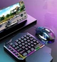 Геймерский набор игровой 5 в 1 для игр на телефоне комплект T-WOLF TF950 игровая одноручная клавиатура мышь беспроводная Bluetooth хаб подставка коврик для Android смартфона планшета для мобильного геймера Mobile Gaming Comboo - изображение 5