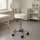 Stołek obrotowy medyczny ModernHome by Multistore BC009-W z oparciem regulowany Biały (5905817007523) - obraz 9