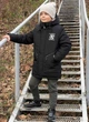 Зимняя куртка пальто Винтер на овчине для мальчика Детский теплый пуховик парка на меху для детей и подростков зима Черный 140-146 - изображение 5
