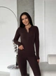Жіночий однотонний термо-костюм (облягаюча кофта+лосини) Uaclothes 46-48 Коричневий (like35339-157611350) - изображение 2