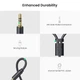Кабель 3,5 AUX to 2 RCA Ugreen AV109 Y-образный адаптер, позолоченный, для наушников, совместимый с iPhone, iPod, iPad, MP3, TV, DVD, DJ-контроллером, 20см Black (10547) - изображение 2