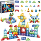 Klocki Magnetyczne Woopie 3D Zestaw Edukacyjny 63 elementy (5906280654887) - obraz 1
