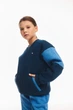 Дитячий спортивний утеплений костюм Kindamor Little Explorer Blue/Dark Blue, фліс, на змійці, для дівчинки 116 см блакитний з синім - зображення 5