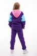 Детский спортивный утепленный костюм Kindamor Warm Beauty Purple для девочки, флис 122 см фиолетовый с розовым - изображение 5