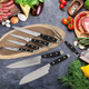 Nóż santoku Orion Master stalowy 33 cm (8592381180201) - obraz 4