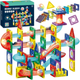 Klocki Magnetyczne Woopie 3D Zestaw Edukacyjny, Tor Kulkowy, LED, 105 elementów (5906280654849) - obraz 1