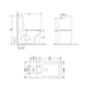 Унитаз компакт Mixxus Quadro 610x365 прямоугольный, с сиденьем, белый (MP6588) - изображение 7