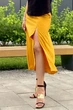 Жіноча спідниця вільного крою з розрізом LadyLike 40 Гірчичний (ll2197510088340) - изображение 2