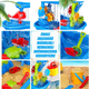 Stolik wodny Woopie 4w1 Piaskownica Wodospad XL 4-Poziomowy Delfin 55655 (5906280655655) - obraz 5