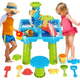 Stolik wodny Woopie 2 w 1 Piaskownica z Krzesełkiem XL Aquapark 4-Baseny 13 elementów 55709 (5906280655709) - obraz 1