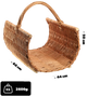 Декоративний кошик Kadax натуральний для дрів 60 x 40 x 50 см (5903699485163) - зображення 2