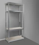 Стелаж металевий оцинкований StahlPro Pure 1650x800x300 мм 4 полиць ХДФ - зображення 6