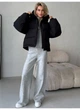 Пуховик об'ємний круглий з капюшоном матовий Modern Boutique чорний, XS ПУХ114 - изображение 2