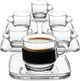 Zestaw filiżanek Lav szklany ze spodkami 75 ml 6 szt (8692952265068) - obraz 1