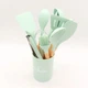 Великий набір кухонного приладдя Kitchen Set 12 шт. Силіконові аксесуари для кухні з підставкою - зображення 10