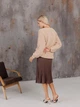 Юбка миди осенняя женская ARTKNIT Плиссе XL Шоколад (2251940731013) - изображение 5