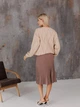 Юбка миди осенняя женская ARTKNIT Плиссе S Тауп (2251940730016) - изображение 5