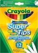 Набір фломастерів Crayola Markers Supertips washable 12 шт - изображение 1
