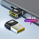 Адаптер — USB-C Female до USB Male (USB → Type-C OTG), підтримка PD100W, швидка зарядка, Чорний - изображение 3