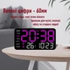 Часы Deepfox DS-6659 LED цифровые электронные настольные/настенные Будильник Дата Температура 21.5х11см фиолетовый - изображение 2
