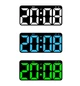 Часы Deepfox YX-2804 LED цифровые электронные настенные/настольные Будильник Дата Температура 33,7х16см злёный - изображение 13