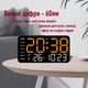 Часы Deepfox DS-6659 LED цифровые электронные настольные/настенные Будильник Дата Температура 21.5х11см оранжевый - изображение 2