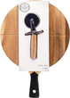 Deska do krojenia Excellent Houseware drewniana 30 cm + nóż do pizzy (8720573602815) - obraz 10