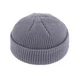 Шапка докер хлопчатобумажная для девушки и парня one size, шапка бини короткая демисезонная с подворотом Серый - изображение 4