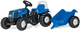 Traktor na pedałach Rolly Toys Kid Landini z przyczepą Niebieski (4006485011841) - obraz 1