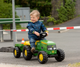 Traktor na pedałach Rolly Toys Kid John Deere z przyczepą Zielono-żółty (4006485012190) - obraz 7