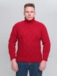 Свитер мужской красный шерстяной зимний с горлом 230-519-8 L - изображение 7