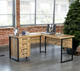 Стіл кутовий офісний Tobi Sho LOFT Gold СУЛГ/2-1 з 4 шухлядами стільниця 18 мм, 1400х1200х750 Дуб аппалачі - зображення 3