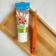 Набор для первых зубов от 0 до 3 лет (зубная паста Brush-Baby зайчик, 50 мл+монопучковая щетка Single CS 1006), оранжевий - изображение 2
