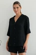 Пижама Forli Костюм с шортами из муслина Darkness XS/S Черный ML0081-16-58_XS/S - изображение 1