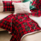 Koc Homla Traditional Christmas Tartan w kratę z szerpą czerwono-zielony 150 x 200 cm (5902869937822) - obraz 3